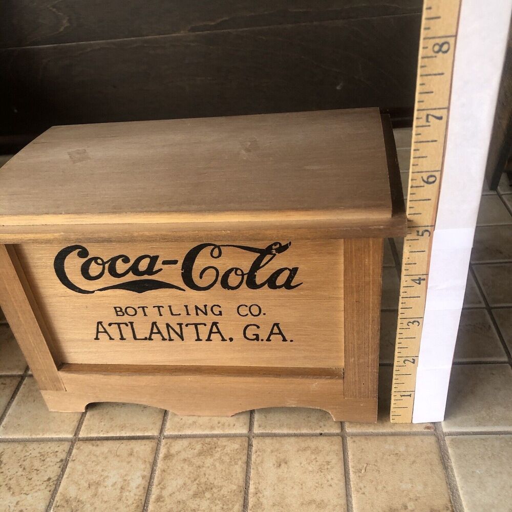 Vitange Coca Cola Wood Box coke advertising Bottling Co Atlanta GA -5 P… - Picture 14 of 16